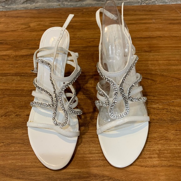 Also white heels with silver Rhine stones. Size 9. - Picture 2 of 3